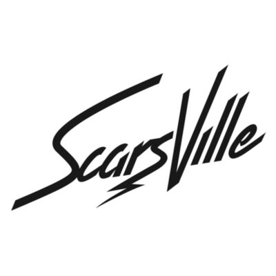 SCARSVILLE - 3/4 BASEBALL TEE - WHITE/BLACK Design