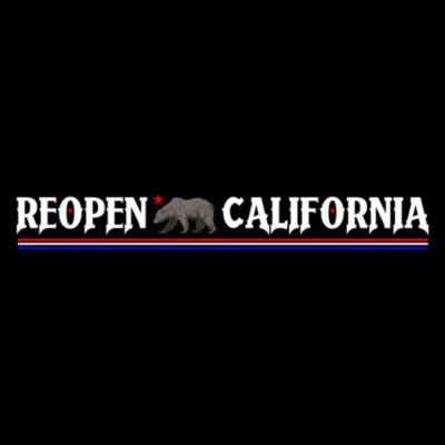 REOPEN CALIFORNIA - PREMIUM UNISEX FACE MASK - BLACK Design