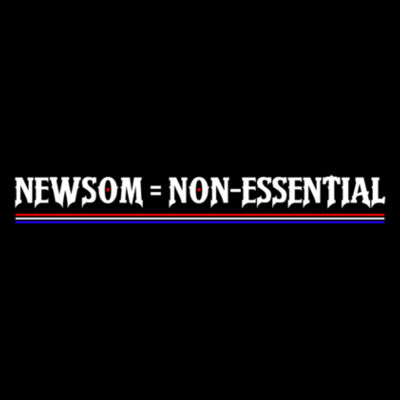 NEWSOM = NON-ESSENTIAL - PREMIUM UNISEX FACE MASK - BLACK Design