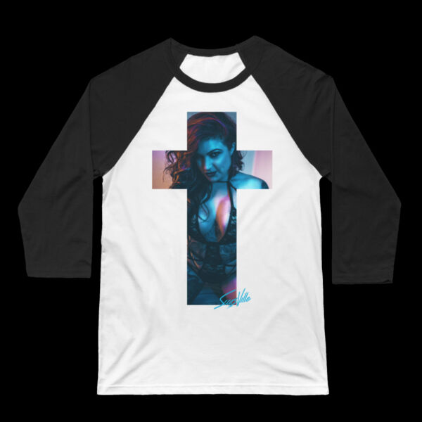 VILE - 3/4 BASEBALL TEE - WHITE/BLACK Thumbnail