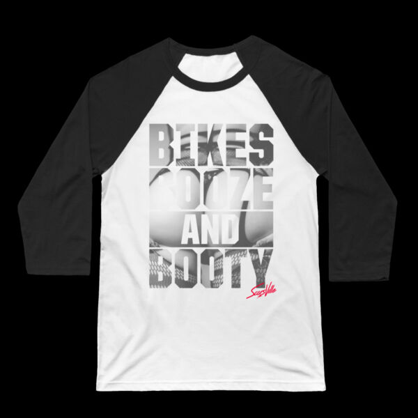 BBB - 3/4 SLEEVE BASEBALL TEE - WHITE/BLACK Thumbnail