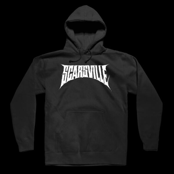 SCARSVILLE LOGO - PREMIUM MEN'S/UNISEX PULLOVER HOODIE - BLACK Thumbnail