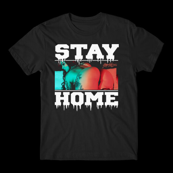 STAY HOME - PREMIUM S/S TEE - BLACK Thumbnail