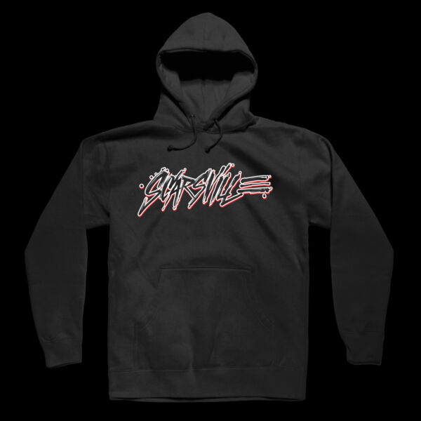 SCARSVILLE LOGO 2 - PREMIUM PULLOVER HOODIE - BLACK Thumbnail